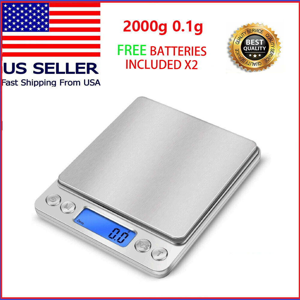 Accurate Jewelry Gold Coin Food Gram Pocket Digital Scale Silver 2000g 0.1g US