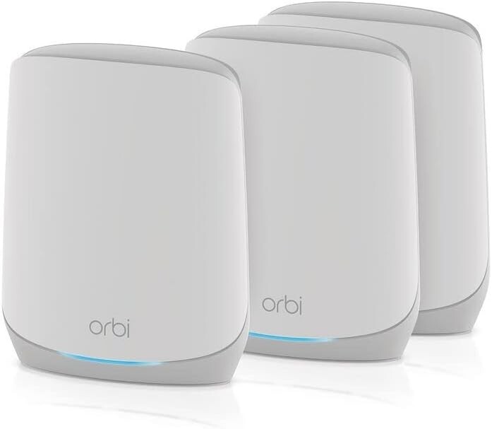 Netgear Orbi RBK763S-100NAS Tri-Band WiFi 6 Mesh Router System + 2 Satellites