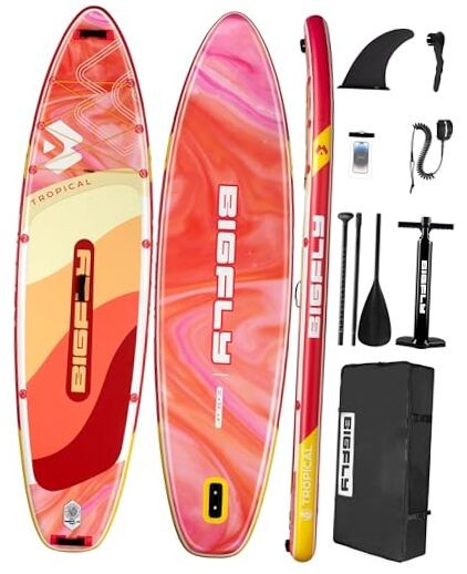 Inflatable Stand Up Paddle Board 11’*34”*6”, Blow Up Paddle Board for orange
