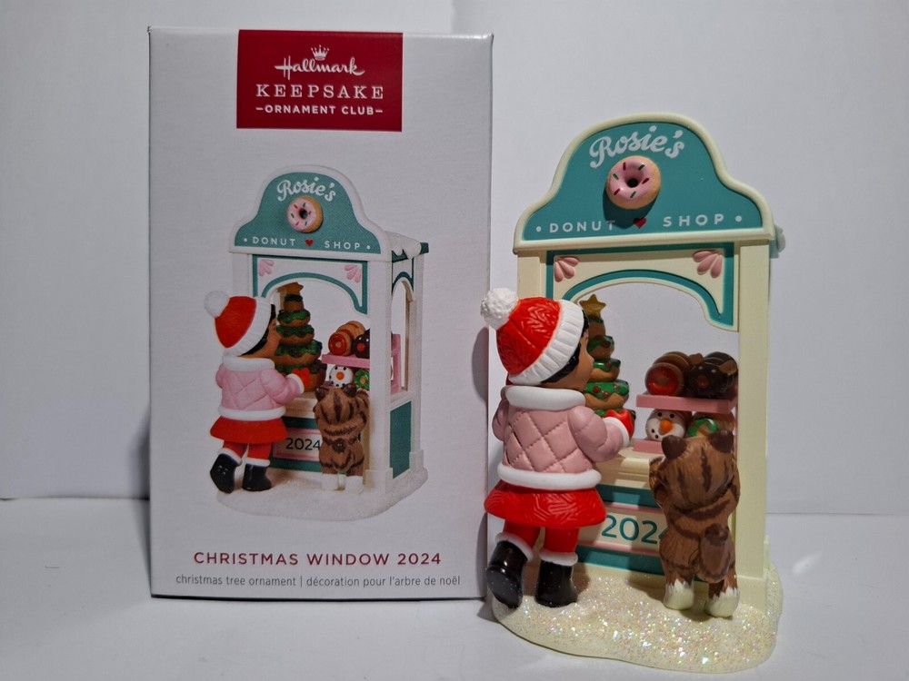 Hallmark 2024 Keepsake Christmas Window Exclusive Rosie's Donut Shop NIB