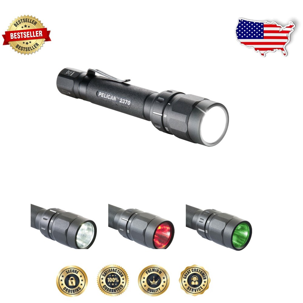 Versatile Tactical LED Flashlight - 3 Modes, 358 Lumens, Ideal for Professionals