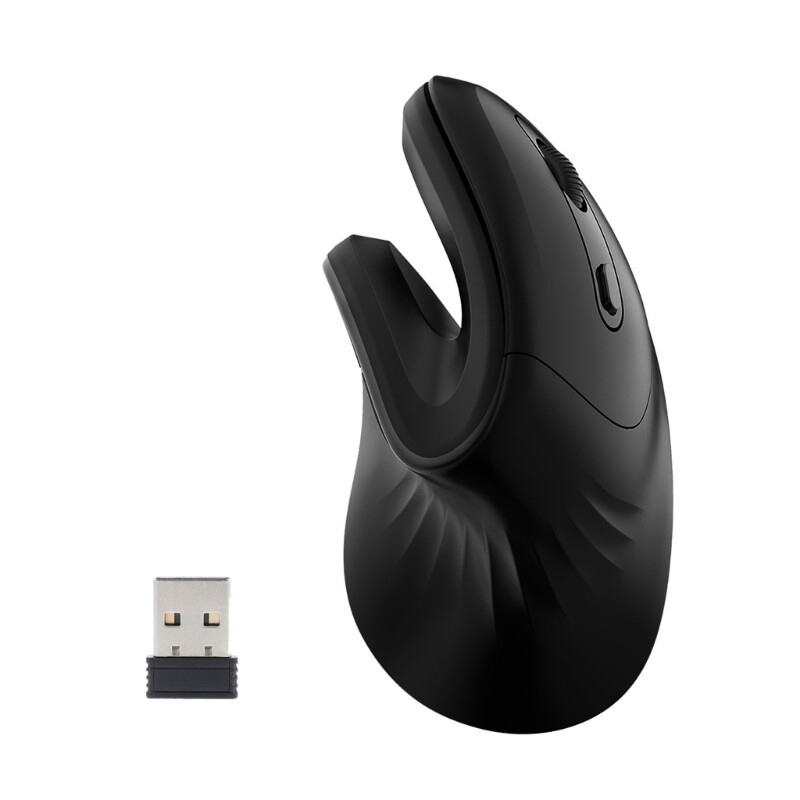 2.4G Wireless Vertical Ergonomic Optical Mouse with Wrist Support for Laptop and PC Comfort USB Healing Design