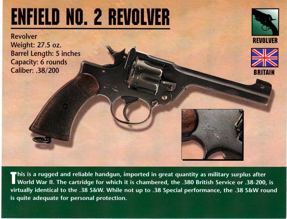 Enfield No. 2 Revolver Classic Firearms Photo Card u