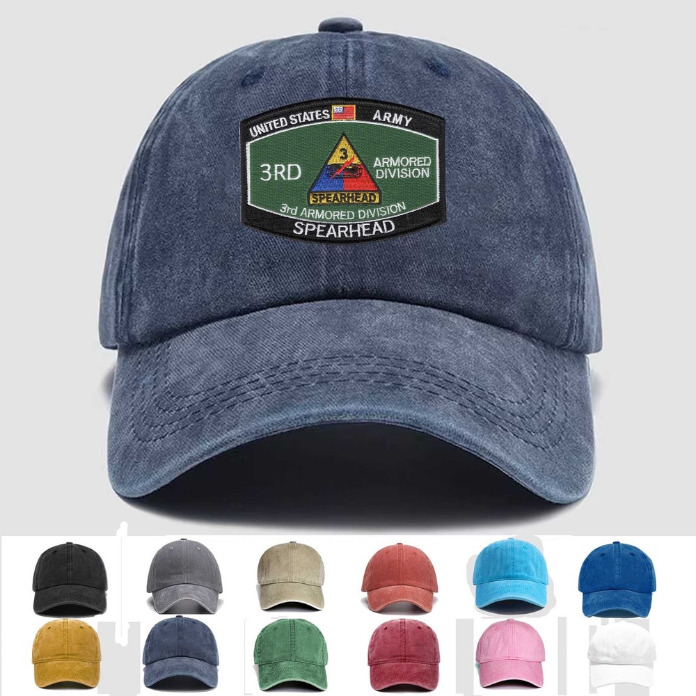 Custom Embroidered Hat 3rd Armored Division - Spearhead, Veteran Cap,Trucker Hat