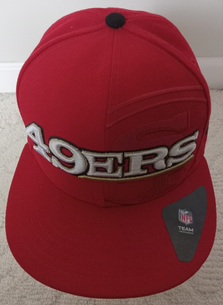 San Francisco 49ers 59Fifty New Era Red Hat Silver 49ERS Fitted Hat Size 71/4