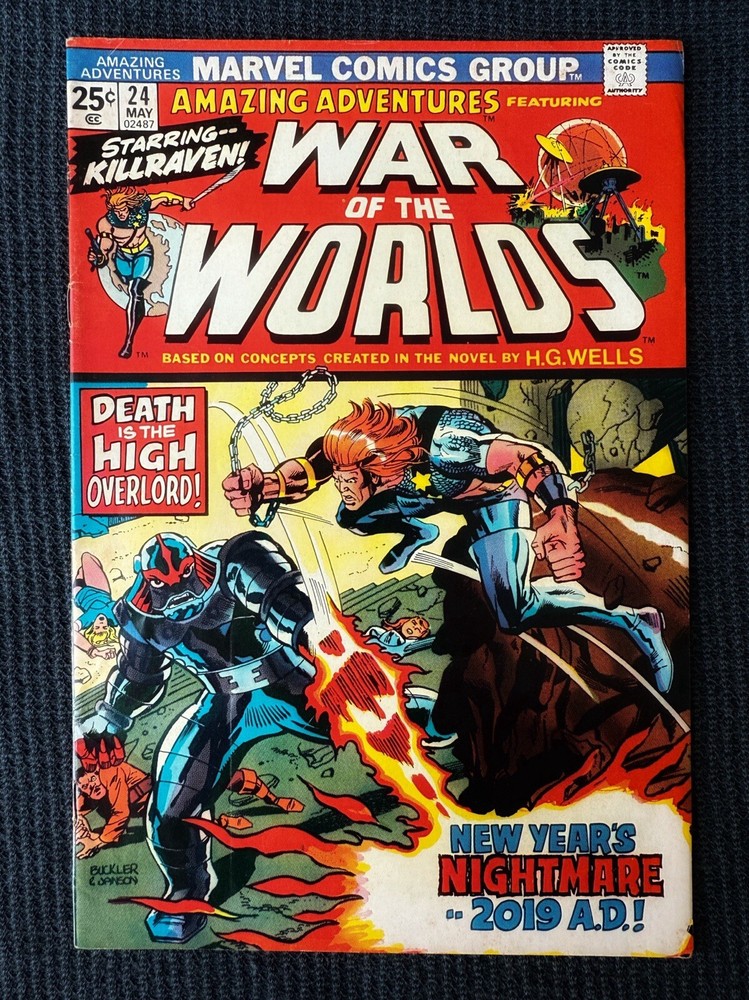 Casi nuevo Amazing Adventures #24 Guerra de los Mundos Killraven, ¡CUESTIÓN CLAVE! 1974