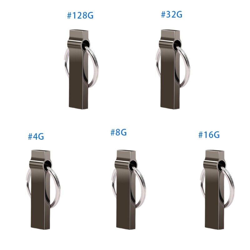 Data Storage Metal USB 2.0 Memory Sticks with Portable Keychain Data Drives