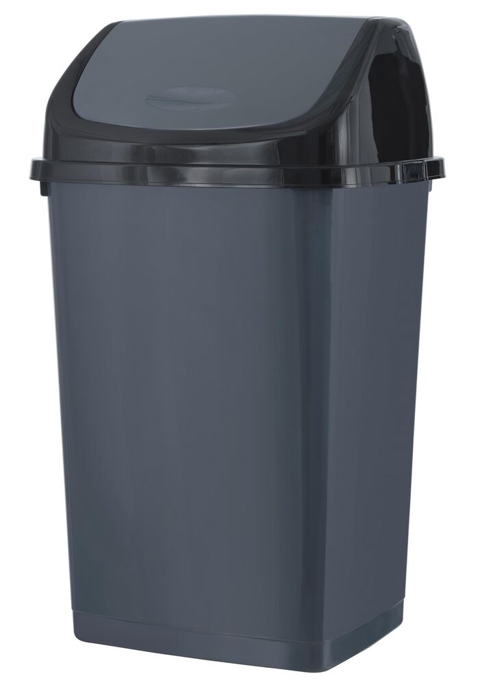 Kitchen Trash Can 13 Gallon with Swing Lid, Plastic Tall Garbage Can Outdoor ...