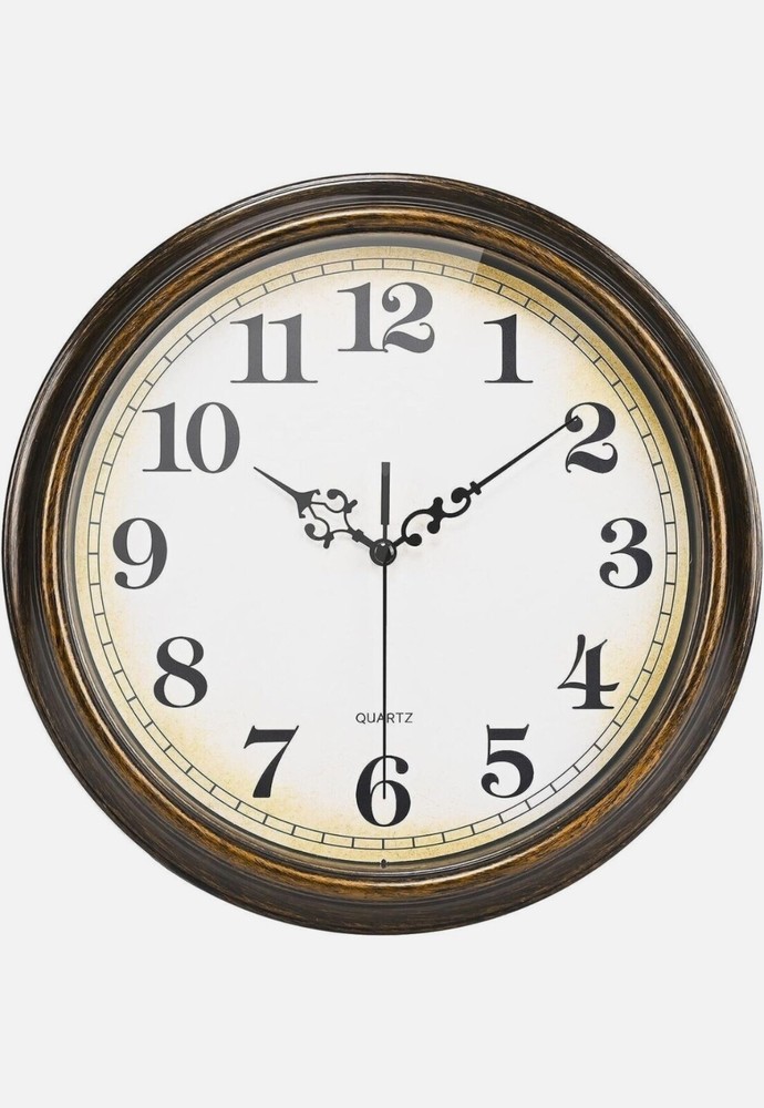 Vintage Silent Non-Ticking Battery Operated Wall Clock - Hot New