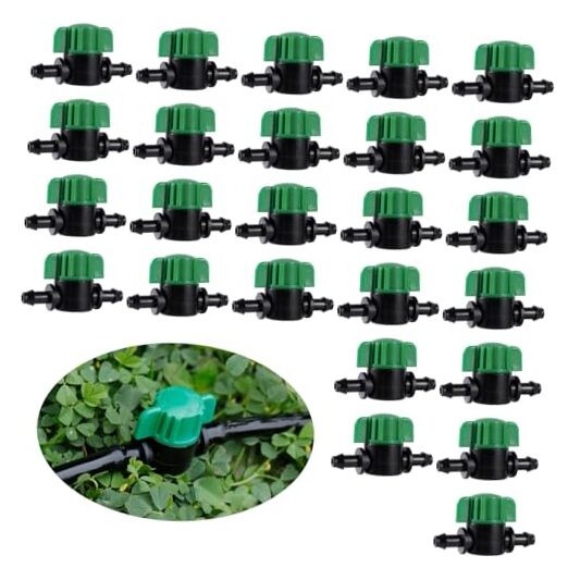 Drip Irrigation Valves,Drip Irrigation Shut Off Valve 25PC-1/4 Drip Valve