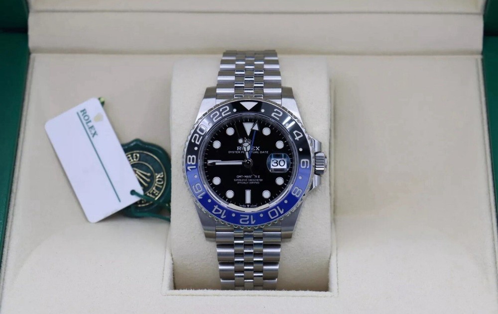 Rolex GMT-Master II 126710BLNR Silver Jubilee Bracelet with Blue and Black Bezel