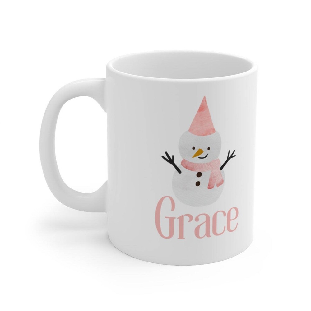Personalised Holiday Snowman Mug With Name