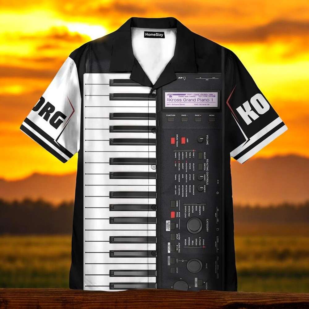 Keyboard Piano Hawaiian Shirt