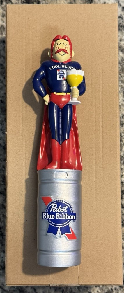 Pabst Blue Ribbon PBR NIB BLUE MAN tap Handle