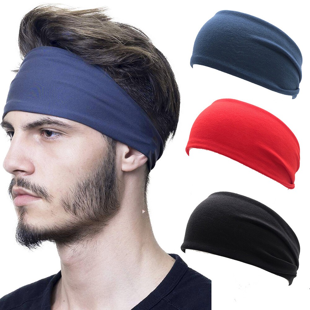 Unisex Non-Slip Wide Sports Headband for Gym Workouts and Running