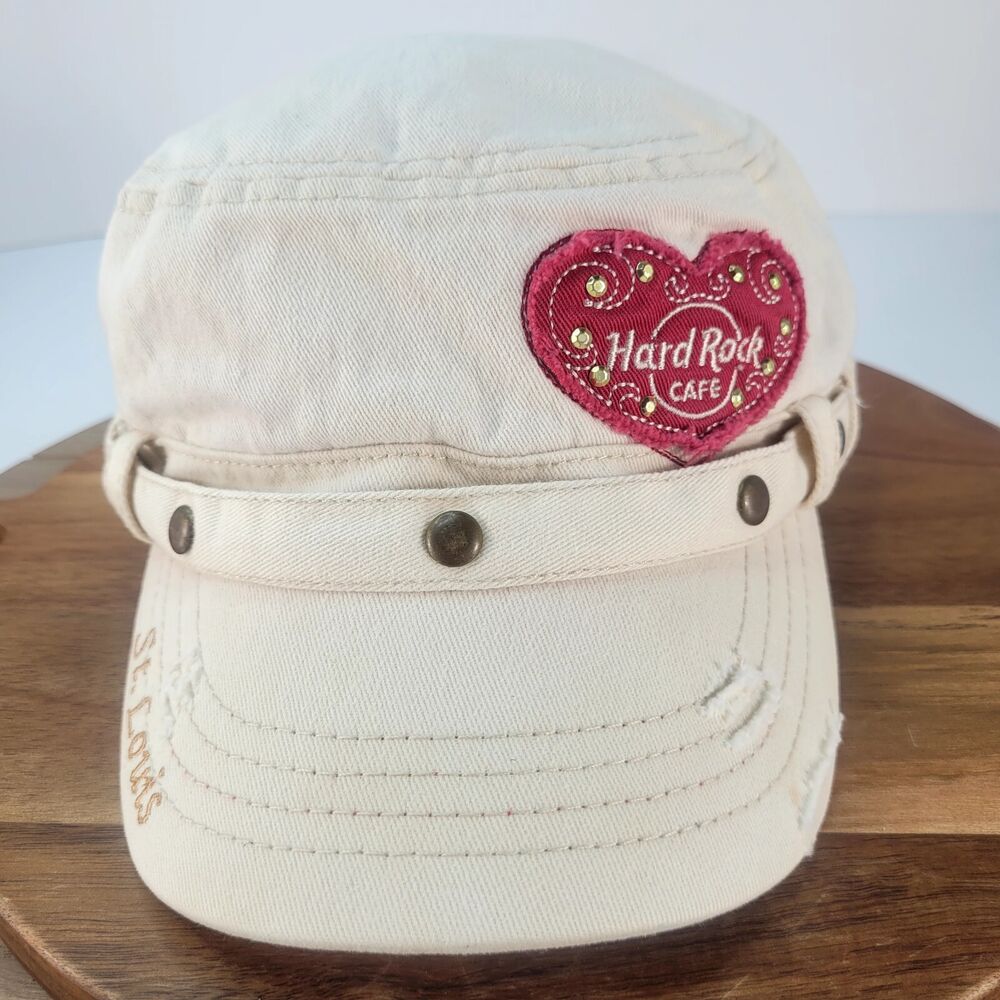 Hard Rock Cafe Women's St Louis Cadet Beret Style Tan Hat Cap