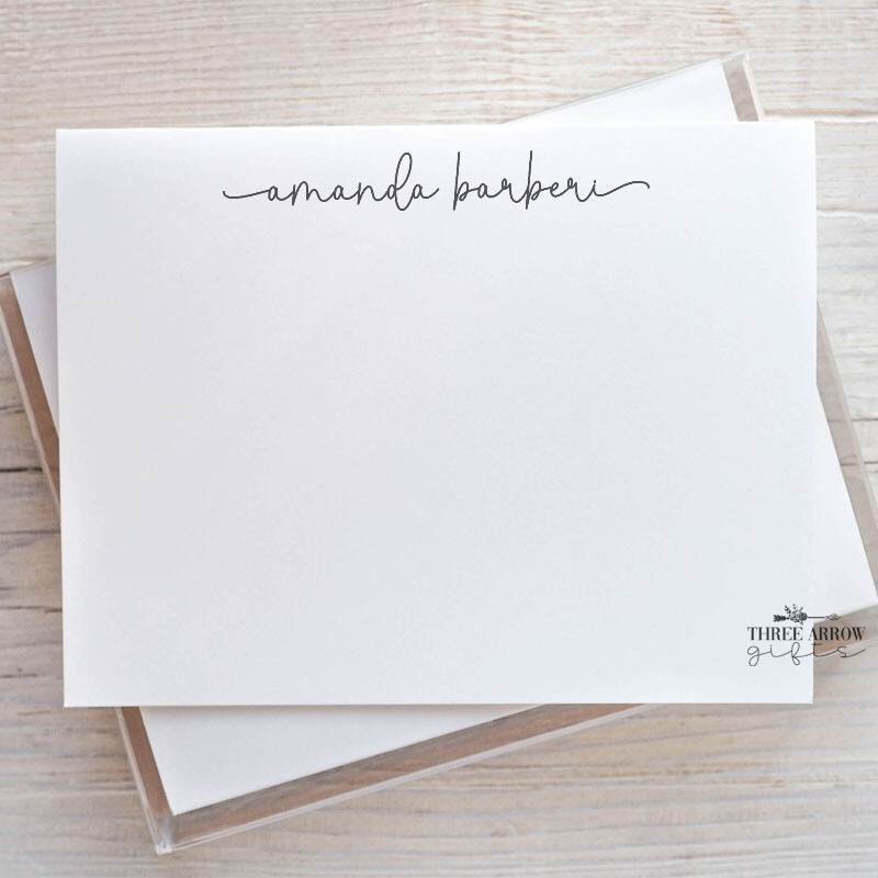 Custom A2 Flat Blank Note Card Set - 12 Cards & Envelopes - Personalize Your Message-image