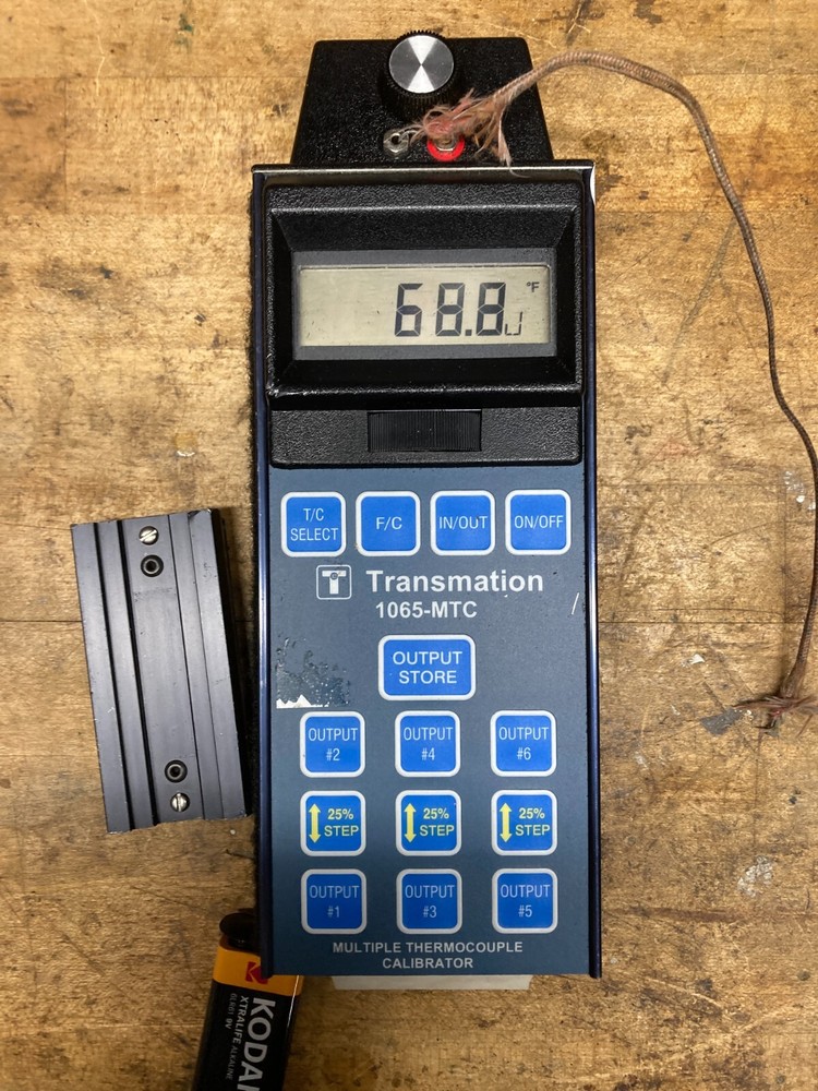 Transmation 1065-MTC Multiple Thermocouple Calibrator with carry bag uses 9 volt