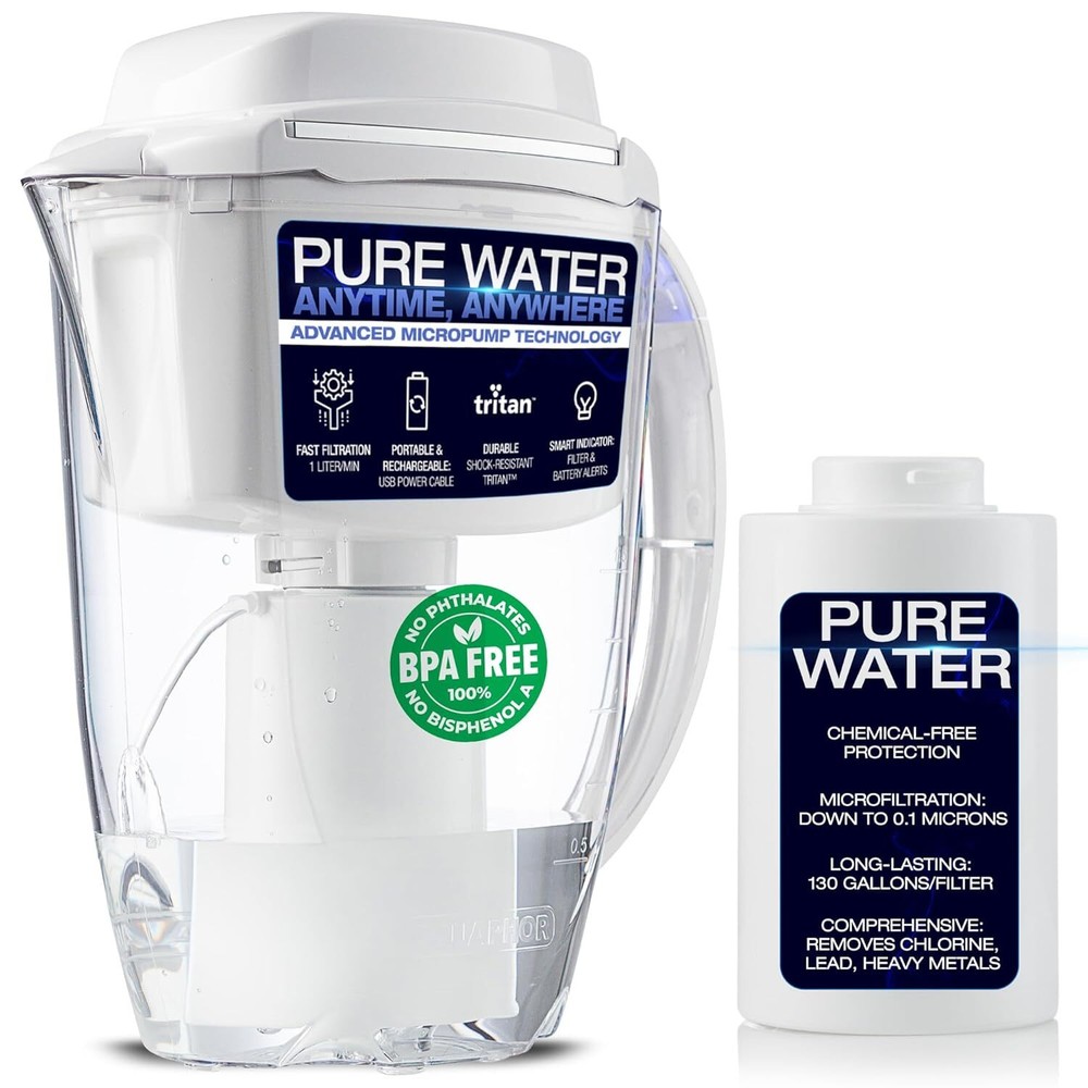 Water Filter Pitchers, 10 Cup Advanced Tap Aqualen Filtration...