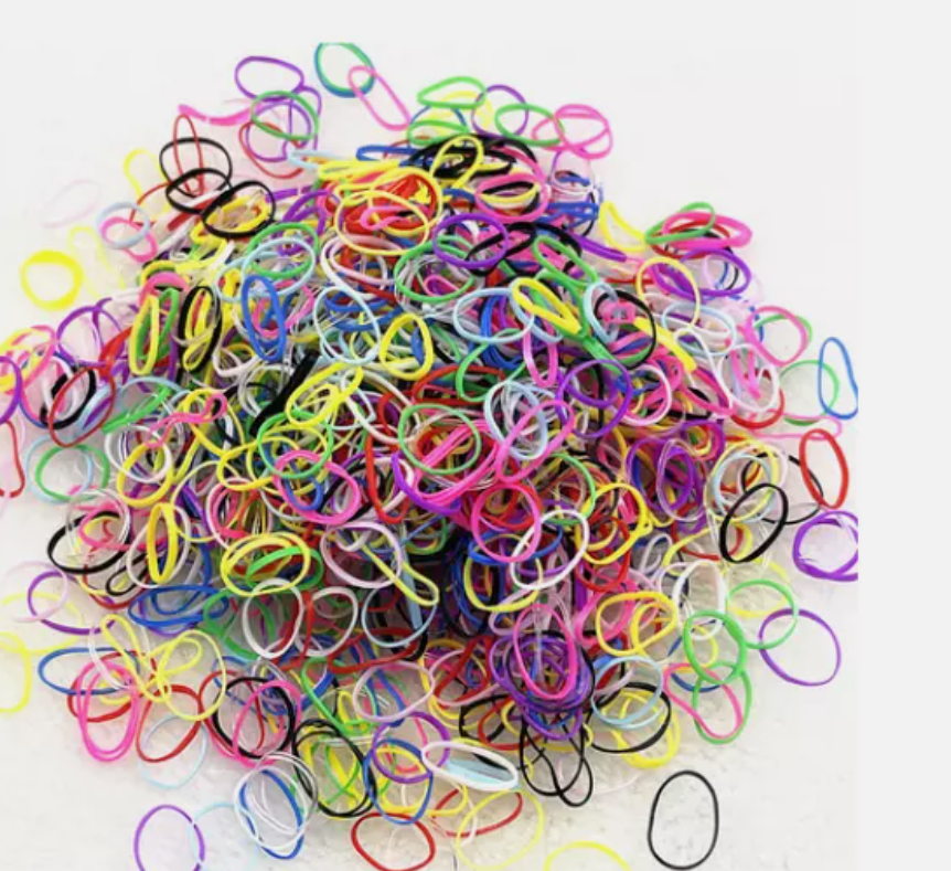 10pcs Colorful Elastic Rubber Hair Bands for Ponytails and Styles