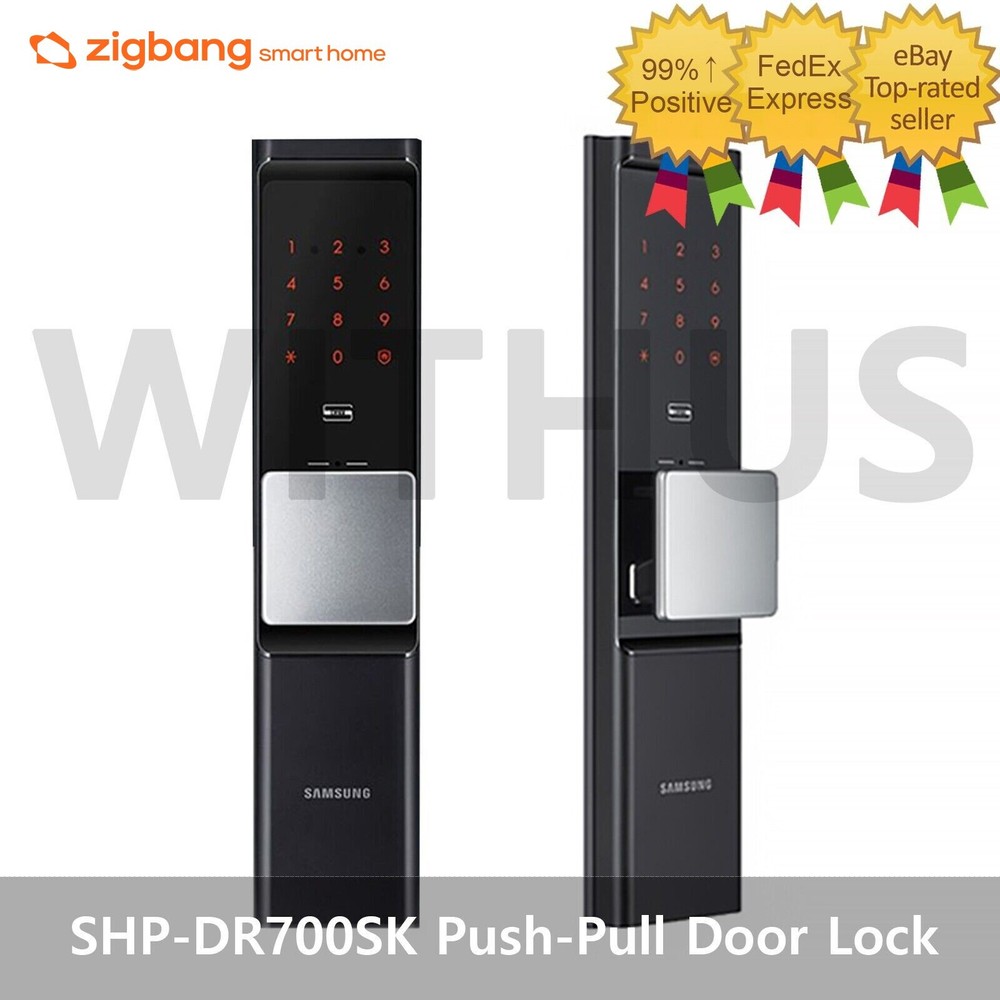 Zigbang SHP-DR700SK Smart Digital Door Lock Push-Pull Design NFC WiFi Key Tag IoT Enabled-image