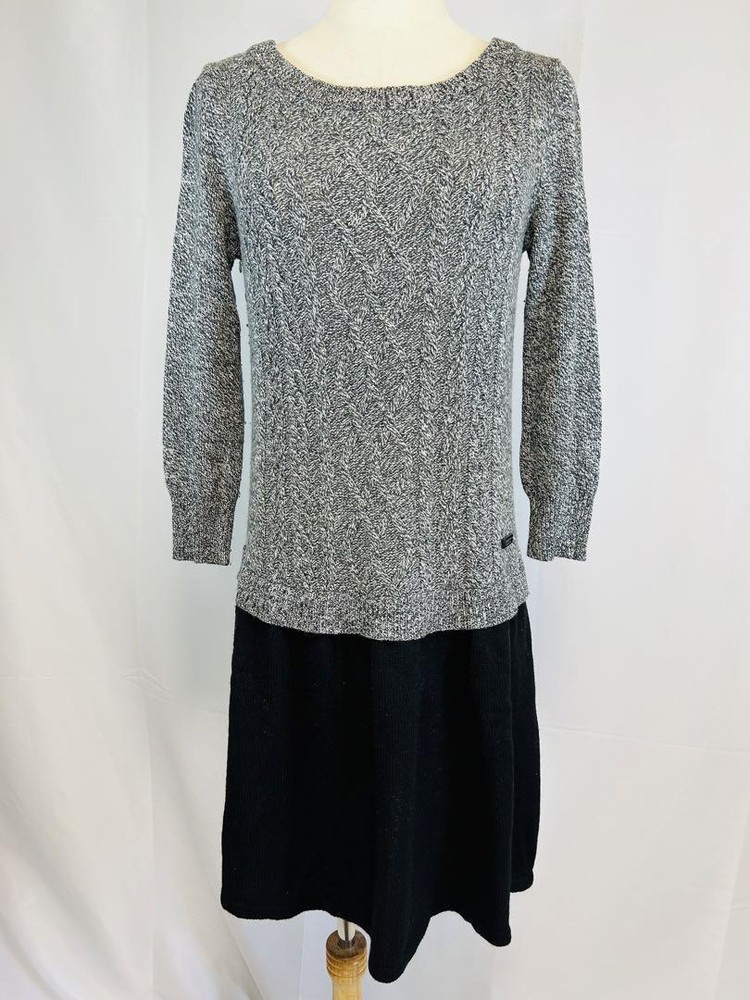 Burberry Blue Label Wool Cashmere Blend Gray Long Sleeve Dress, Size M