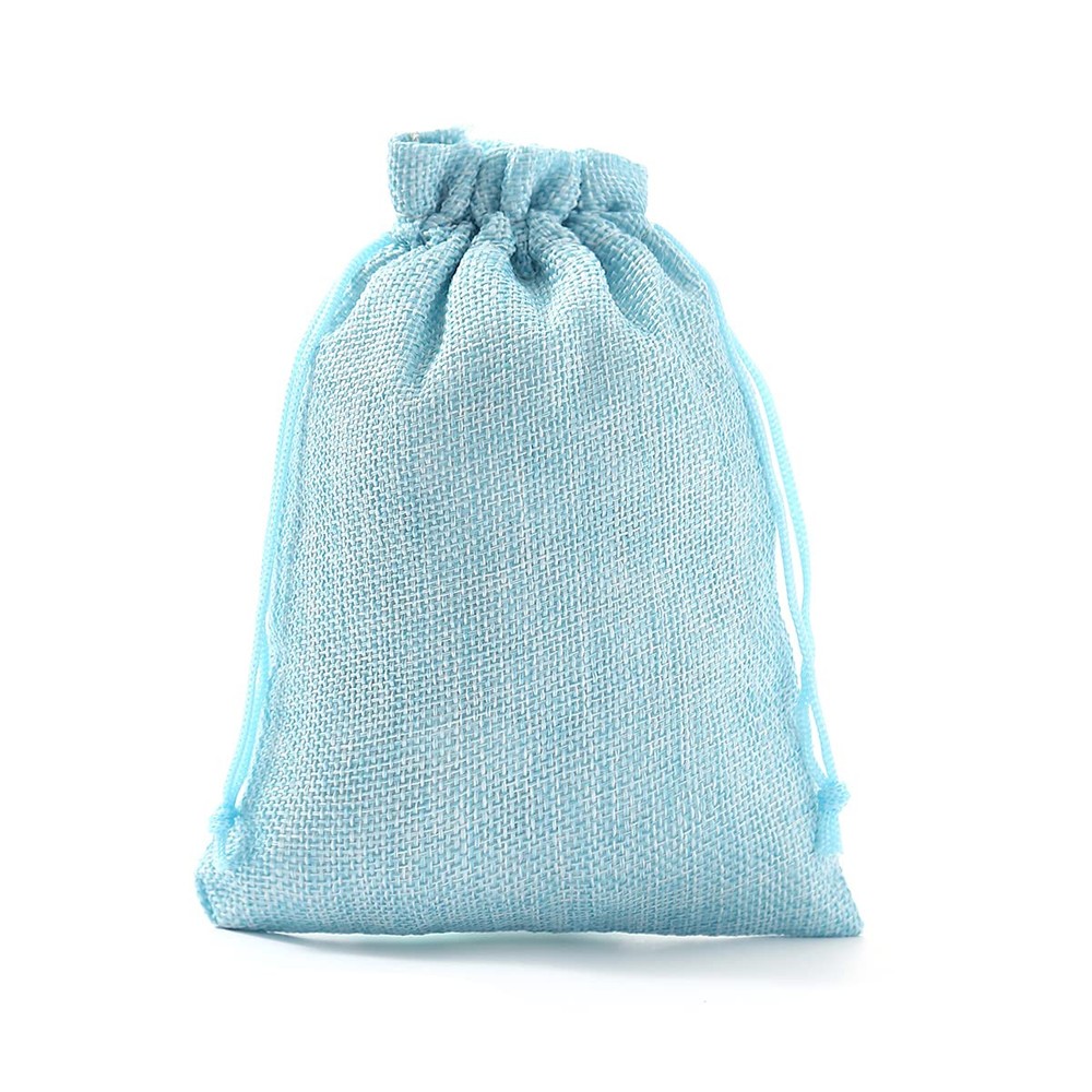 25 Burlap Bags with Drawstring,Navy Blue Drawstring Gift Bag Jewelry Pouch,He...