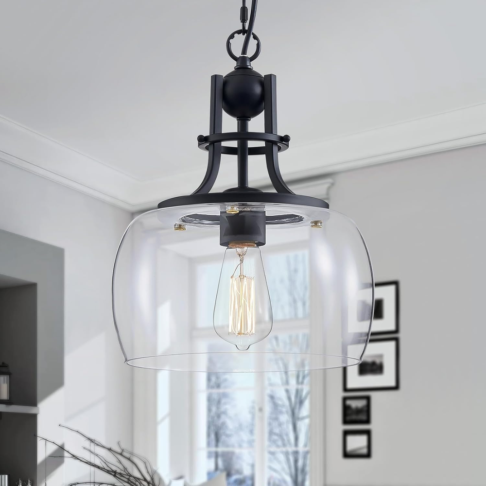 Chandelier Rustic Farmhouse Industrial round Ceiling Pendant LED Light Fixture w