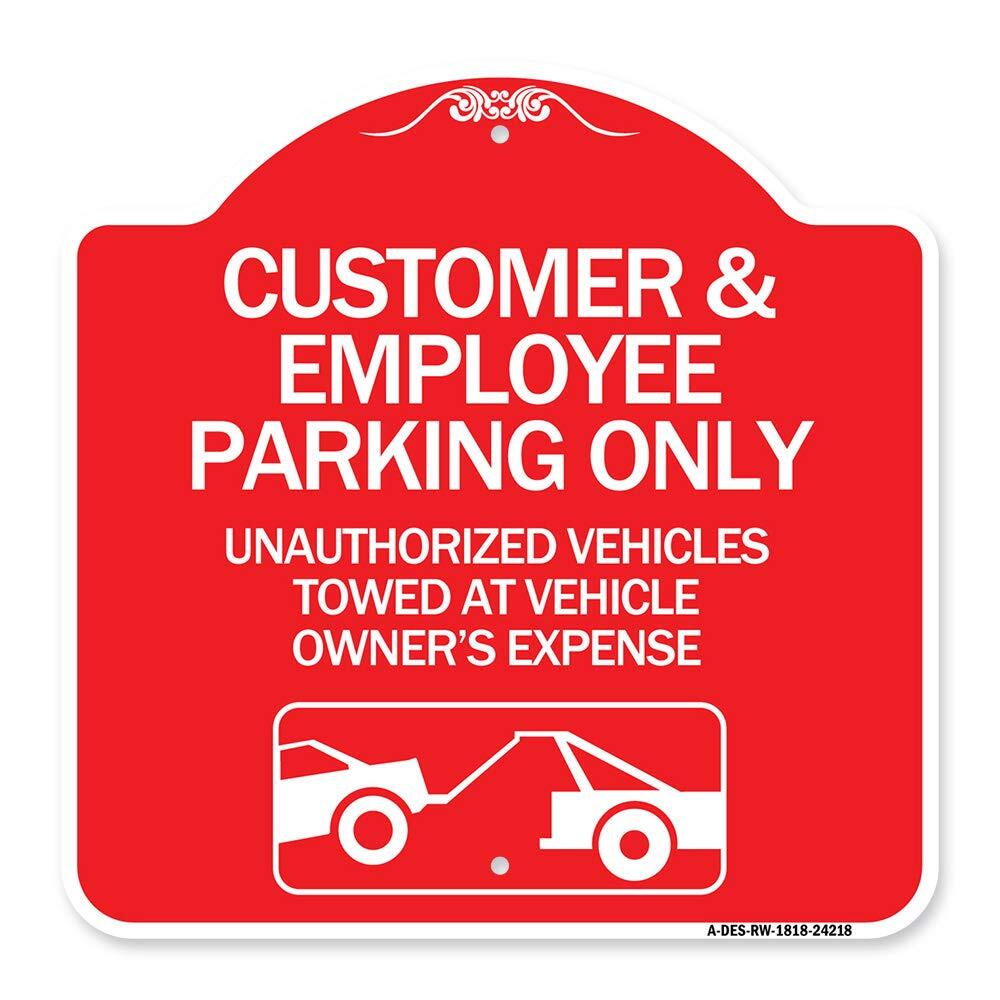 Designer Series Sign - Customer and Employee Parking Only, Unauthorized Vehic...-image
