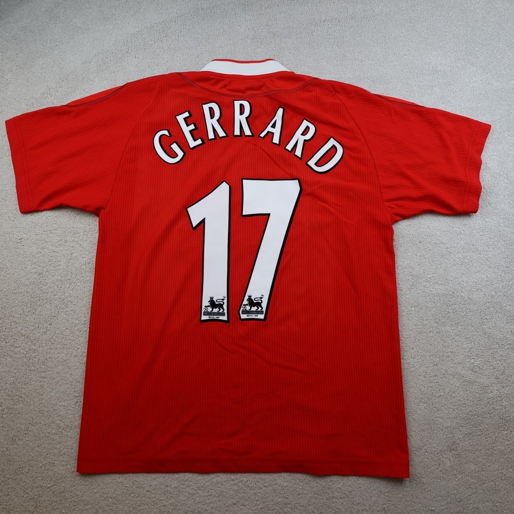 Vintage Liverpool Shirt Large Red Home Kit 2002 2004 Reebok Jersey 38/40 Gerrard