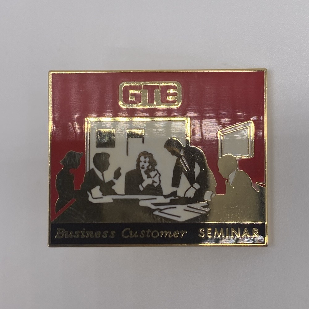 GTE Data Services Business Customer Seminar Enamel Lapel Pin-image
