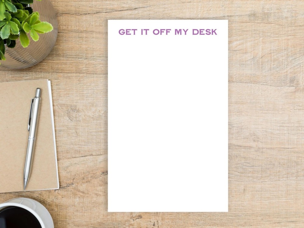 Custom 5x8 Unlined Notepad with Font & Color Choices  -image