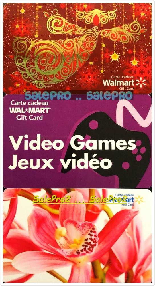 3x WALMART PINK FLOWER CHRISTMAS ANGEL VIDEO GAMES COLLECTIBLE GIFT CARD LOT