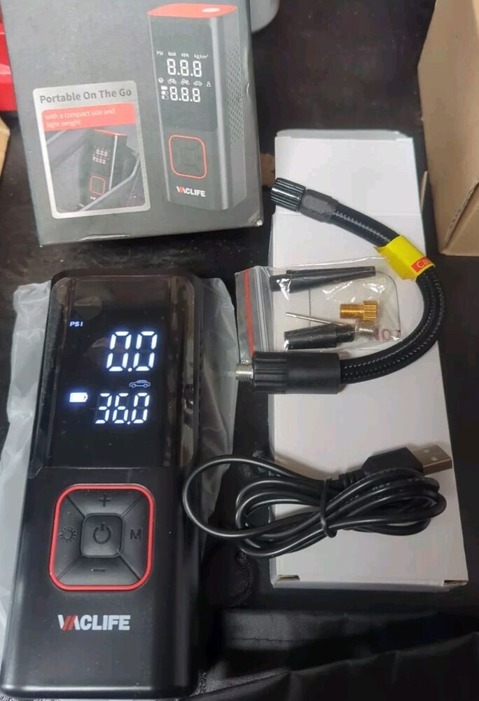 Vaclife cordless tire inflator - yellow top (Brand new)