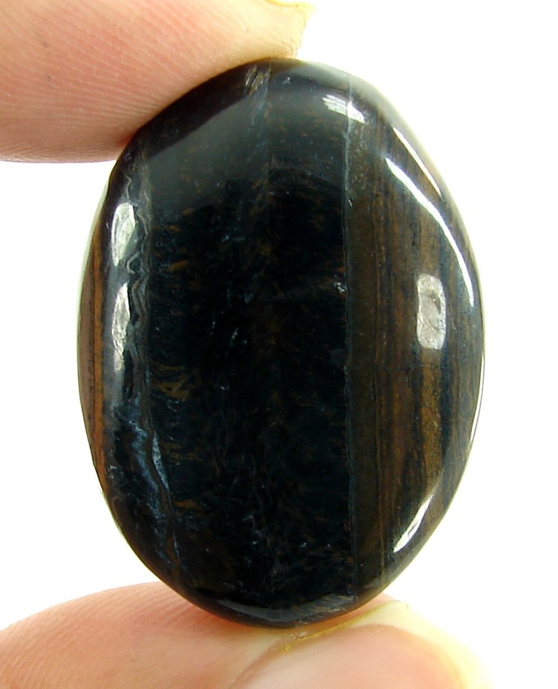 48.25 Ct Natural Black Tiger Eye Cabochon Loose Gemstone for Wire Wrapping - 2917