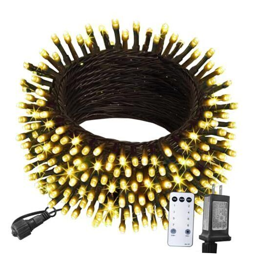 Christmas Led Lights Outdoor, 100ft 300 Led Christmas String Lights Warm White