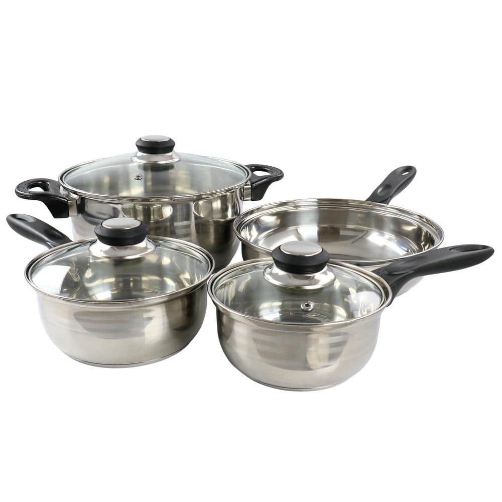 Lybra 7-Piece Stainless Steel Cookware Set with 2-Tone Polished Finish