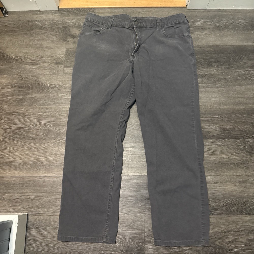 Carhartt Relaxed Fit Canvas Work Pants for Men Size 36 Gray Faded