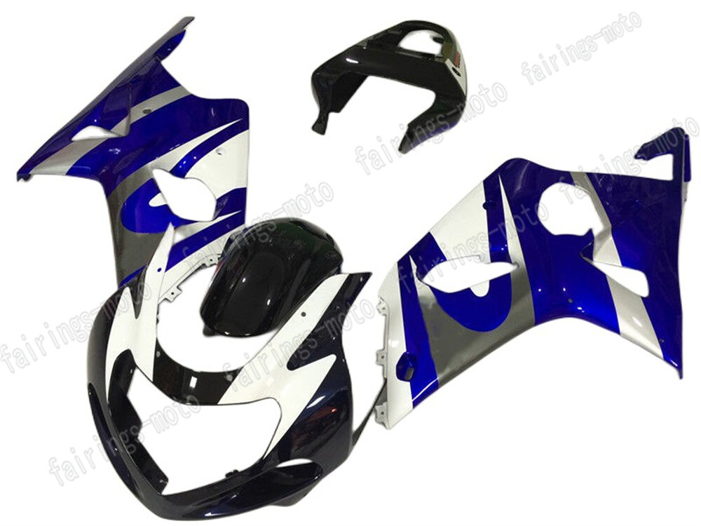 GSX-R 1000 Fairing Kit 2000-2002 ABS Injection in Black White Blue