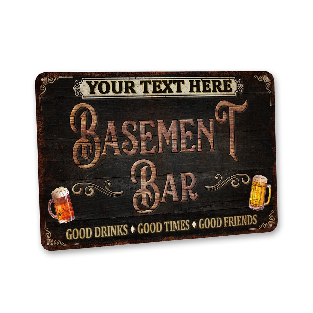 Custom Metal Basement Bar Sign for Garage or Home Bar Decor-image