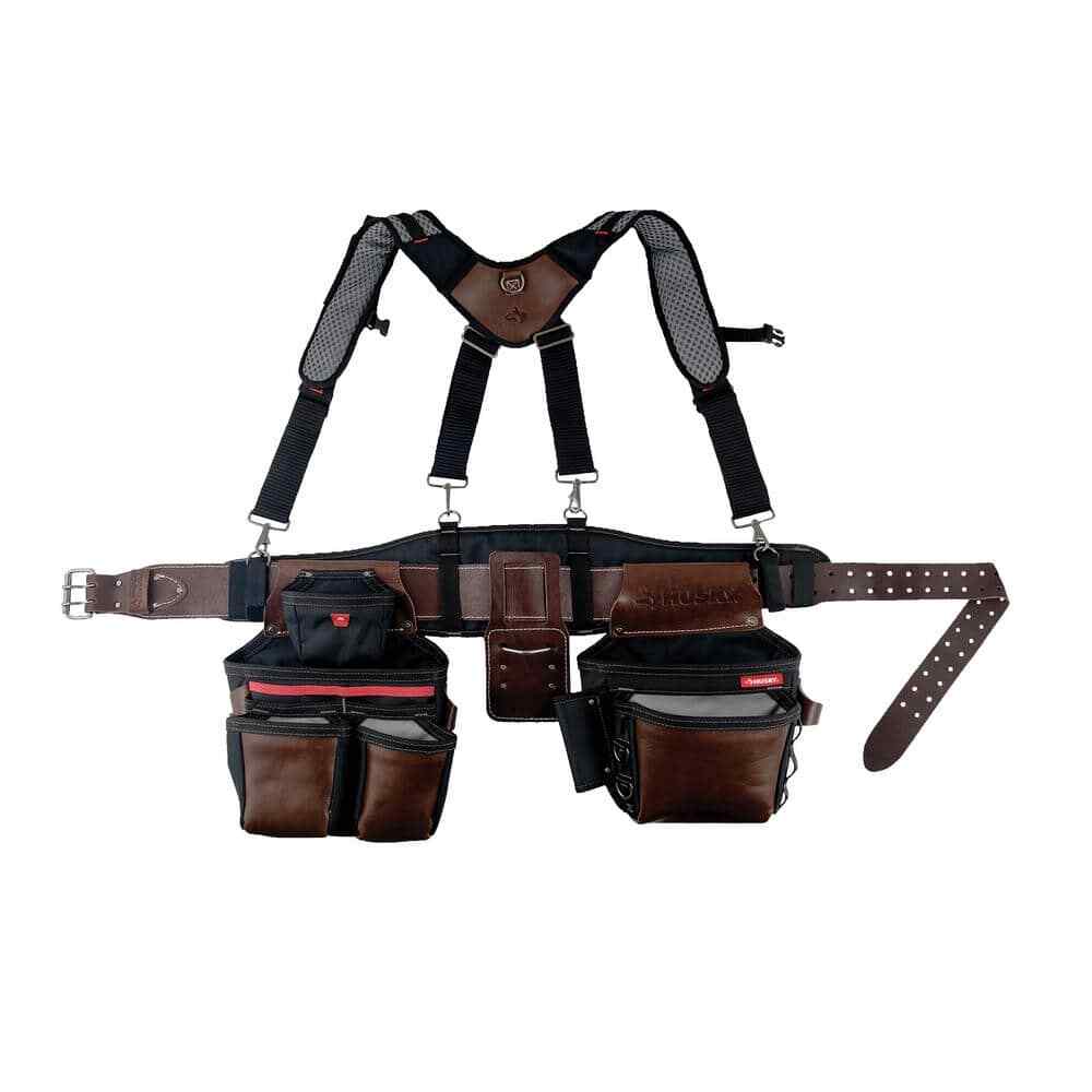 Pro Level Work Tool Belt with Suspenders for Comfort and Durability