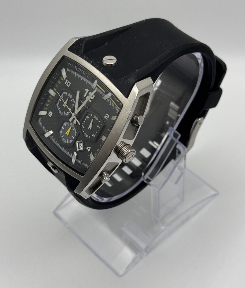 Diesel DZ-4165 Honeycomb Style Dial Rubber Band  Men's Wristwatch