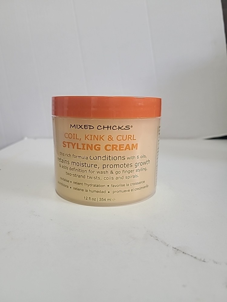 Mixed Chicks Coil Kink Curl Styling Cream Conditions Styles 12 fl oz Jar