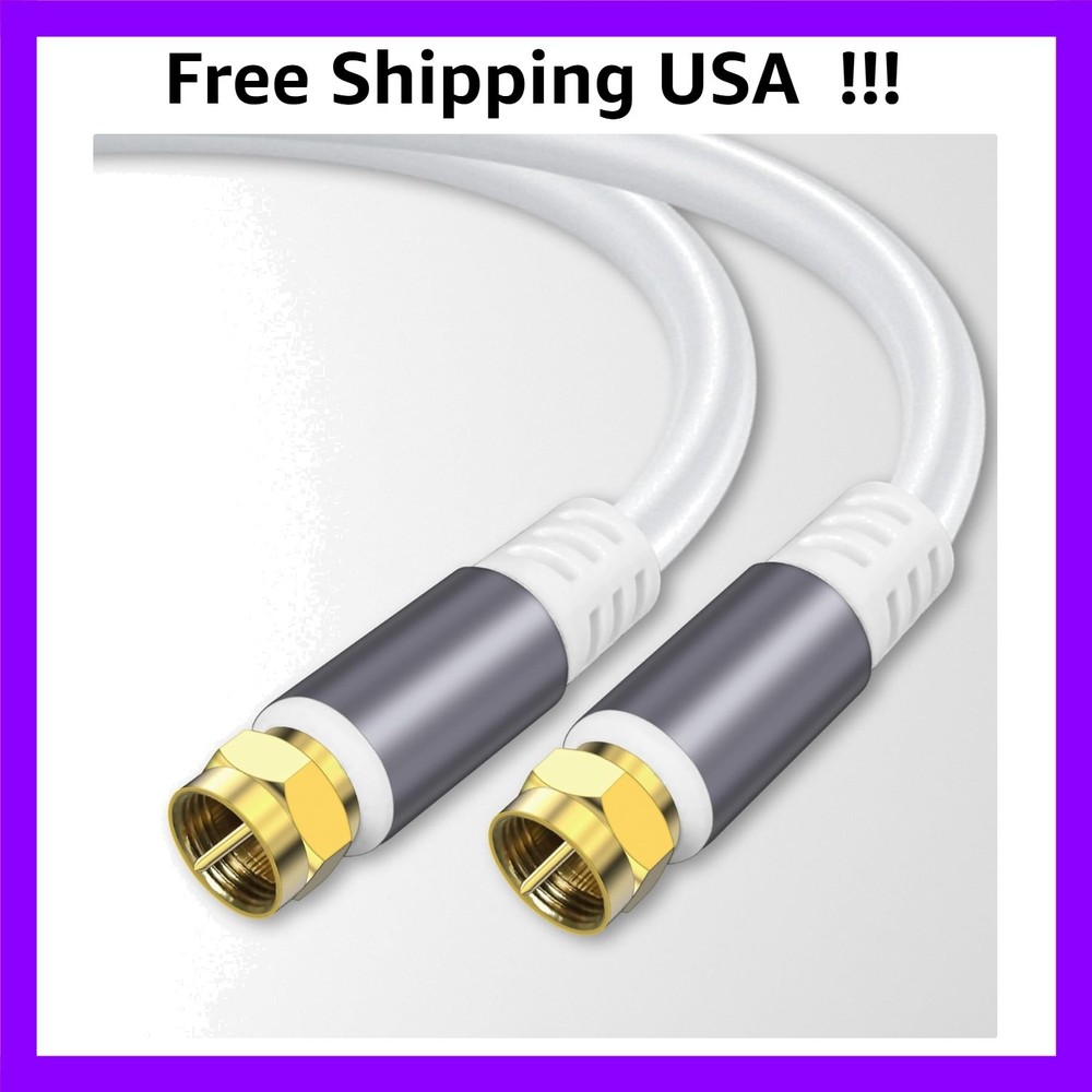 6FT RG6 Coaxial Cable for HD TV - High Speed Low Loss Coax Extender