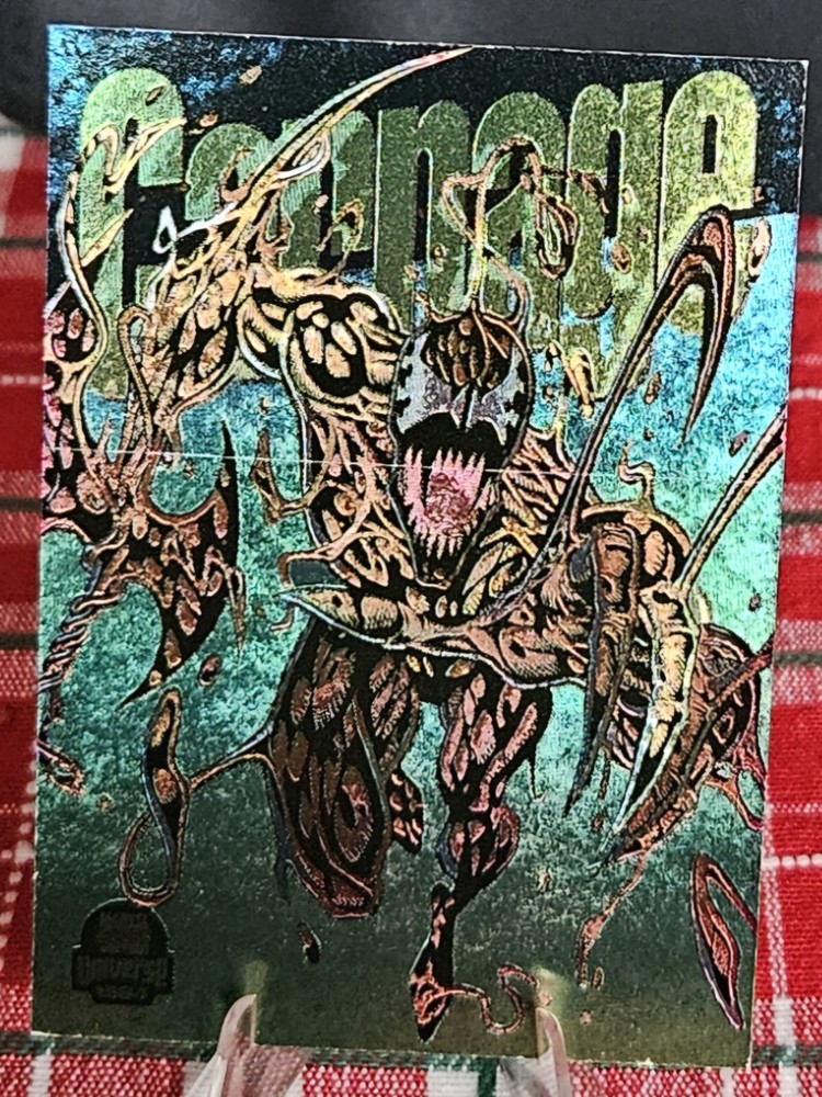 1994 Marvel Universe Power Blast Rainbow Foil Carnage & Gambit