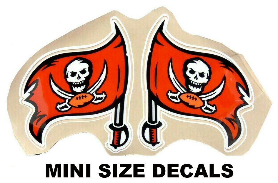 1997-2013 Tampa Bay Buccaneers MINI IFootball Helmet Decals - Mike Alstott