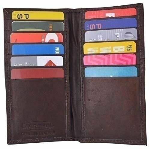 Slim Genuine Leather Bifold ID Credit Card Wallet for Front Pocket-image