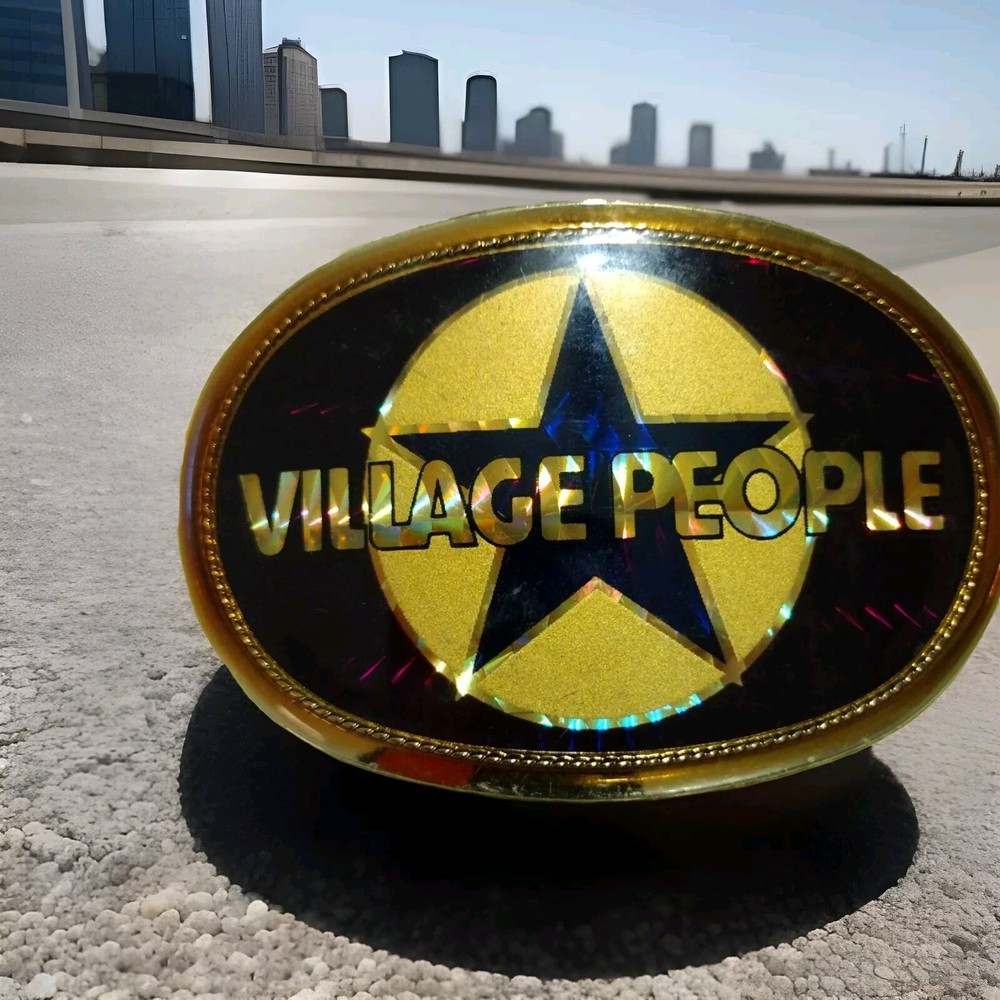 VILLAGE PEOPLE 1978  PACIFICA COLLECTIBLE YMCA DISCO BELT BUCKLE