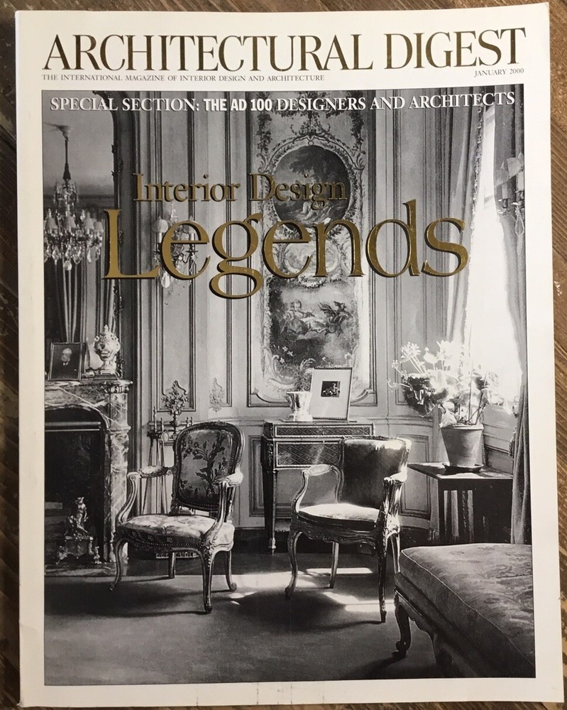 Architectural Digest January 2000 Interior Design Legends