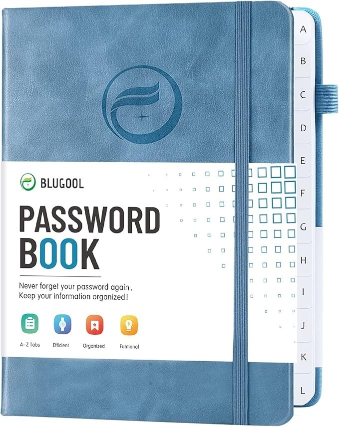Password Book with Alphabetical tabs, Internet Addres and Password Book for Work-image